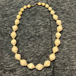 White beaded necklace